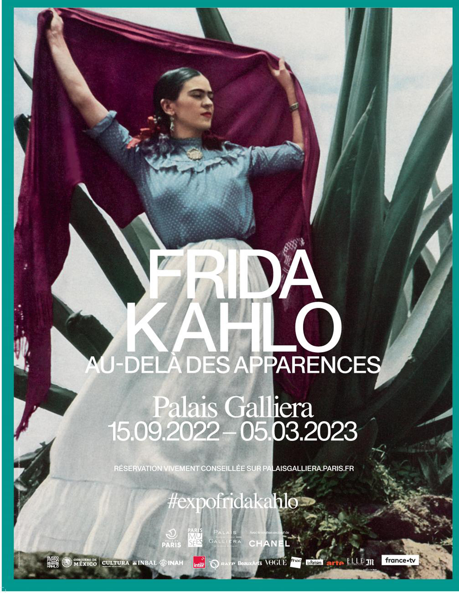 affiche expo Frida Kahlo