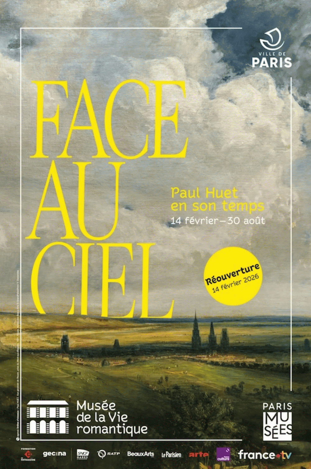 affiche expo Paul HUET